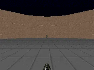 ViZDoom DefendCenter scenario: agent stands in the center, turning and shooting; action set is more controlled than a real FPS (Source: ViZDoom official environment documentation)