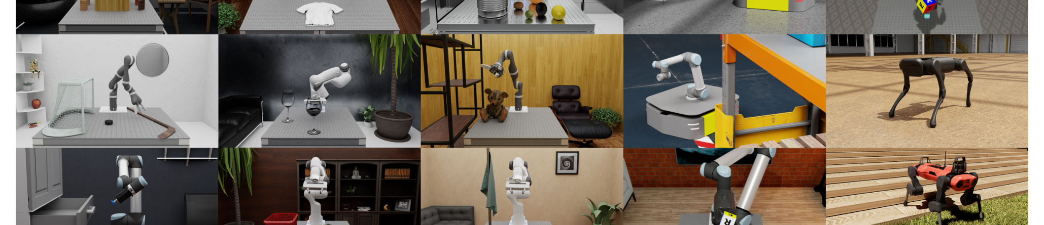 Orbit 将机器人、传感器、场景资产、运动生成与遥操作组合成统一的 Isaac Sim 学习工作流。